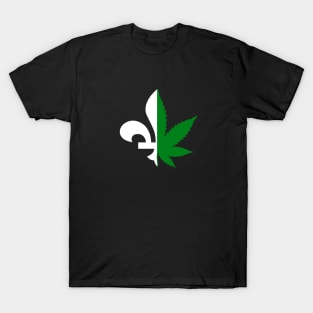 Fleur de lys cannabis quebec T-Shirt